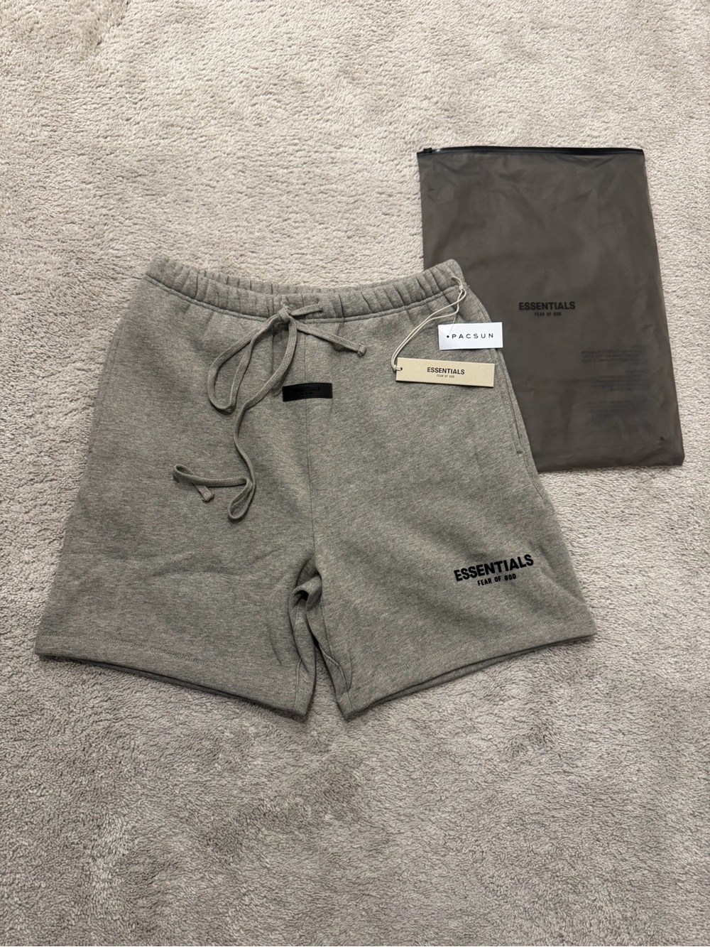 Essentials Fear Of God Dark Oat Shorts